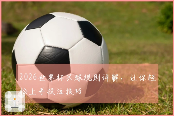 2026世界杯买球规则详解，让你轻松上手投注技巧